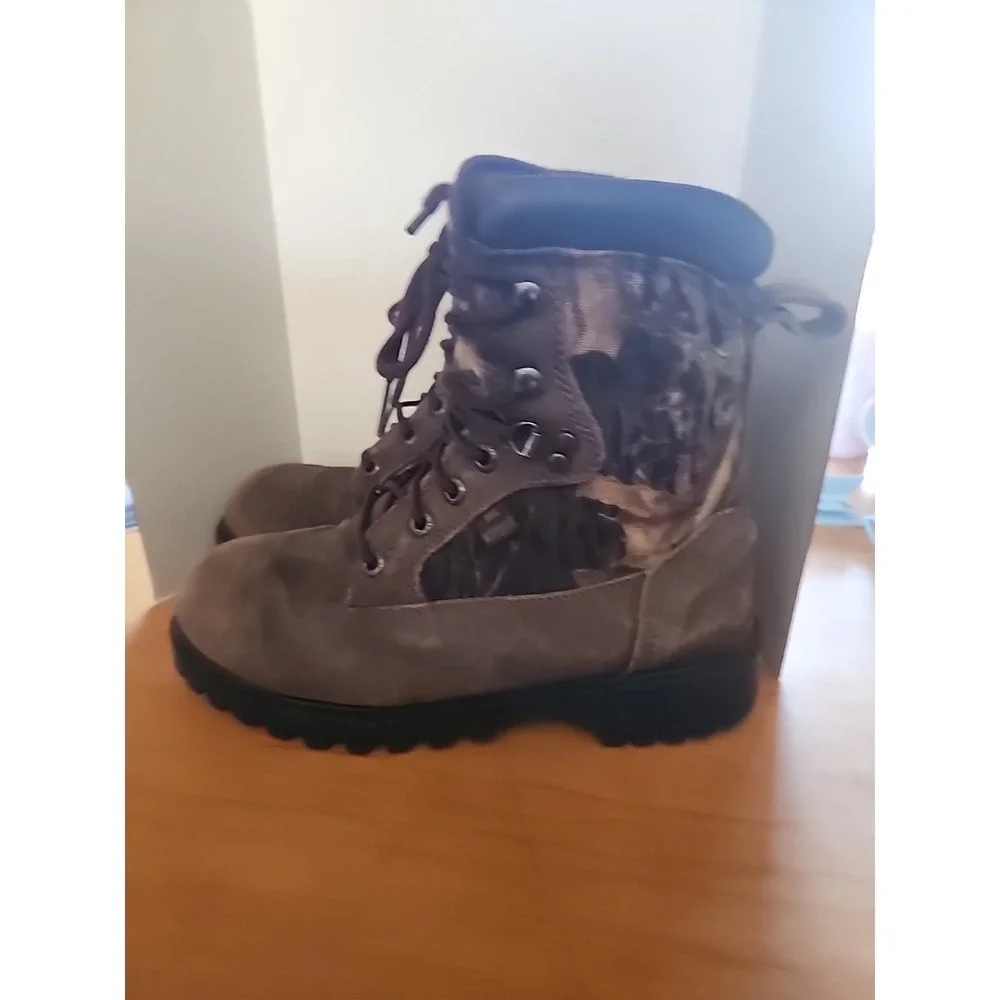 RedHead Brown Suede Winter & Rain Boots with Camouflage Trim